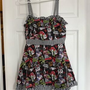 Too Fast Black and White Striped Dress